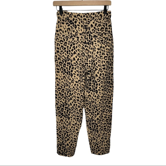 & Other Stories Leopard High Waist Tapered Trousers Pants - Picture 6 of 16